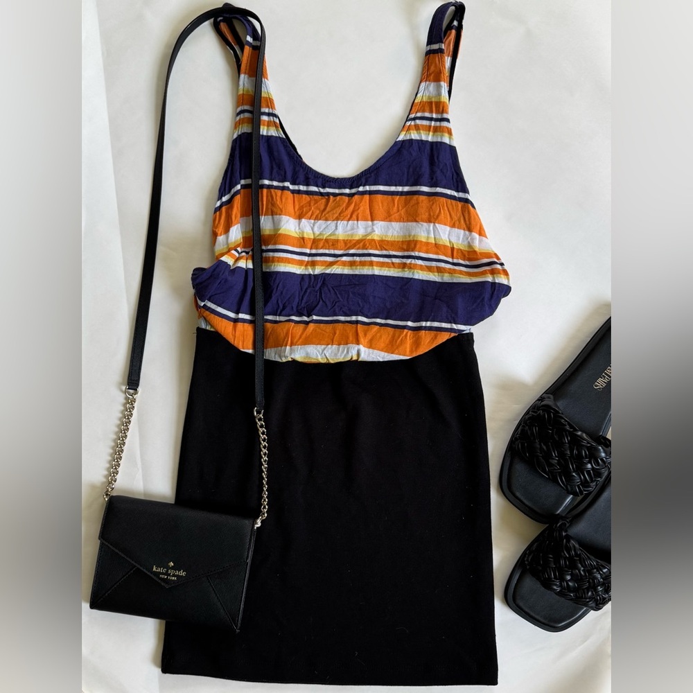 5 for $25 Zara Black Dress Bandage Striped Sleeveless White Purple Ora…